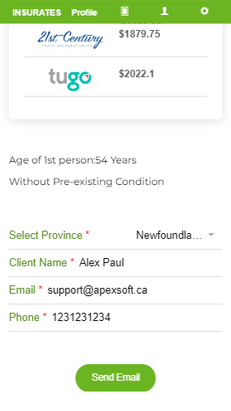InsuRates - Rate Comparison App