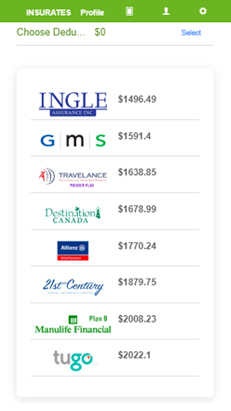 InsuRates - Rate Comparison App